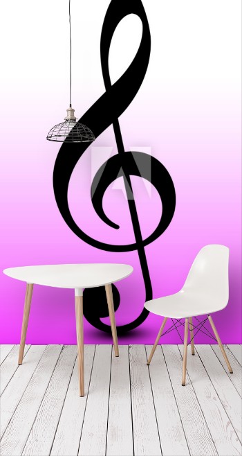 Picture of Musiknote Notenschlssel Poster Clef